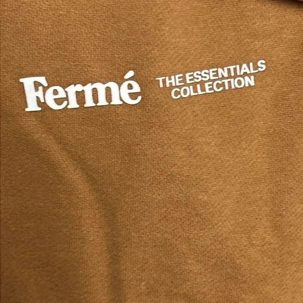 Ferme’ sweatpants women’s Md pockets‎ drawstring thick soft camel loungewear Y2K - Picture 2 of 10